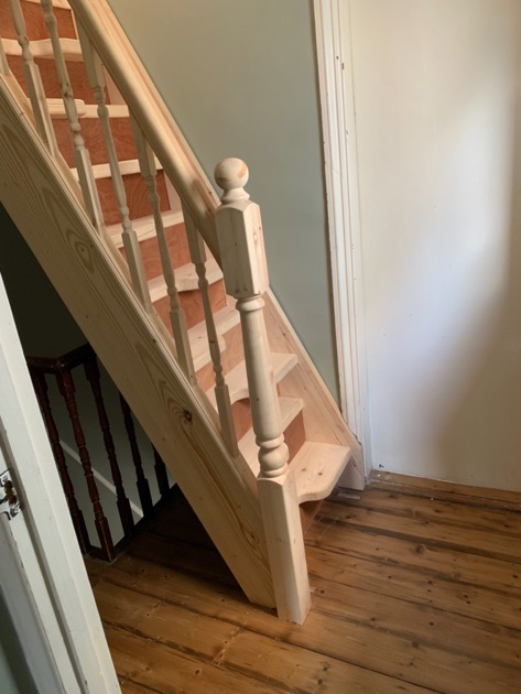 Pine alternating tread loft stair, a great alternative to ladders